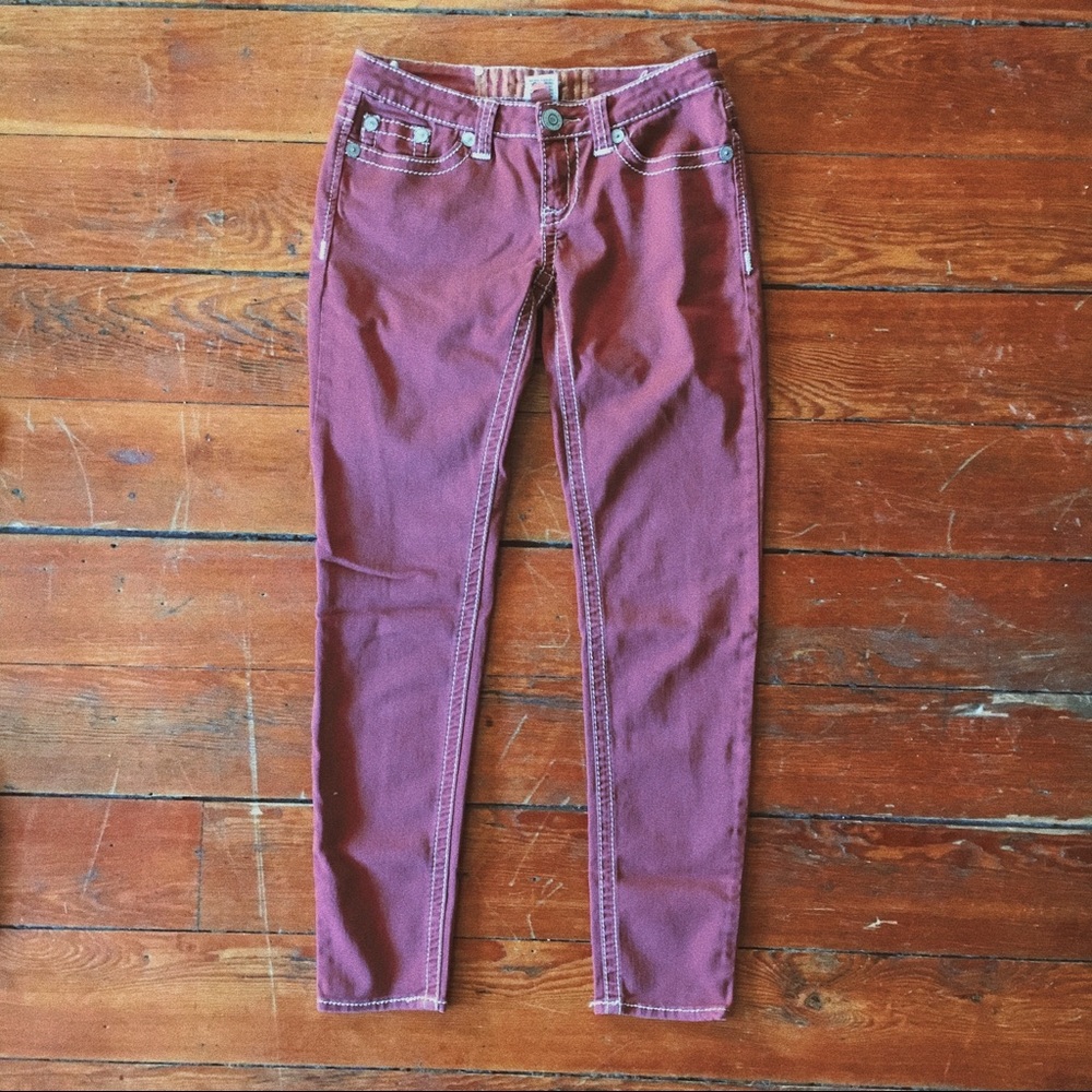 Hydraulic Maroon Stretchy Jeans